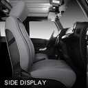Faux Leather Custom Car Seat Covers Fit for 07-22 Jeep Wrangler JK/JL 2/4 Doors 4XE Sahara Unlimited Sport Snuggly Gladiator (07-22 Full Set Grey, (2 door))