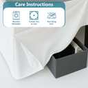Pleated Bed Skirt Full Size, Easy Fit with 8 Inch Tailored Drop, Wrinkle-Free Microfiber, Lightweight, Classic & Clean Look (White)