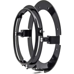 Universal 5.75 Inch Motorcycle LED Headlight Mounting Bracket 5-3/4" Motor Bike Round Headlamp Mount Brackets Ring (Black)