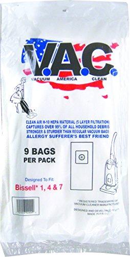 VACUUM AMERICA CLEAN VAC 16 Bissell 1 Thru 7 H-10 Hepa Filtration (Pack of 9) VACUUM AMERICA CLEAN VAC 16 Bissell 1 Thru 7 H-10 Hepa Filtration (Pack of 9)