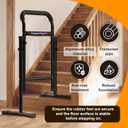 Stand and Sit Assist Device for Elderly, 2-in-1 Mobility Aid for Couch & Stairs, Adjustable Standing Cane with Wide Base, Lift Assist for Chair, Bed, Toilet- 450 Capacity