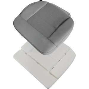 Driver Cloth Bottom & Foam Cushion Seat Cover Gray #E Compatible with Ford F150 XLT 2004 2005 2006 2007 2008