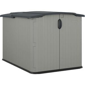 Suncast Glidetop Horizontal Outdoor Storage Shed with Pad-Lockable Sliding Lid and Doors, All-Weather Shed for Yard Storage, 57.5" W x 79.75" D x 52" H, Made in The USA
