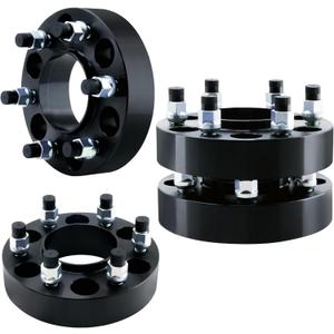 BDELI 6x135 Wheel Spacers Replacement for 2004-2014 Ford F150 Expedition, 1.5in 38mm Hubcentric 6 Lug for 2003-2014 Lincoin Navigator Mark LT with M14x2.0 Studs and 87.1mm Hub Bore, 4pcs Black