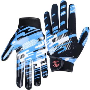 Shooting Stars Series Kids Football Gloves - Youth Sticky Receiver Glove with Excellent Grip, Breathable & Strechy, Best Gift for Boys, Girls, Football Fans