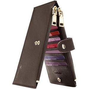 Travelambo RFID Wallet Women Large Size Bifold Multi Card Wallet Case with Zipper Pocket Credit Card Holder for Women