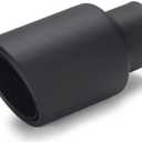 LCGP 2.25" inlet Universal Diesel Exhaust Tip 3.5" Outlet 6.25" Long Tail Tip, Black & Double Wall Angle Cut, Stainless Steel