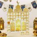 Weysat 2026 Ramadan Advent Calendar 30 Days Large Wood Islamic Advent Calendar Countdown Tracker Date with Drawer Ramadan Decoration for Home Table Muslim Islamic Gifts for Eid Mubarak Party Supplies
