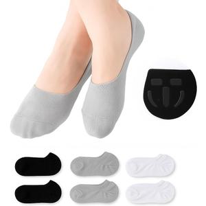 Non Slip Women's No Show Socks : Soft Comfort for Office Wear - Breathable Easy Fit Low Cut Flat Socks 6 Pairs