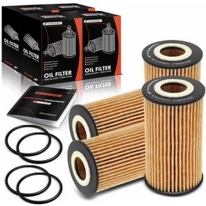 A-Premium 4-PC 10K Miles Protection Oil Filter Compatible with Chevrolet Equinox, Malibu, Cruze, Cruze Limited, Colorado, Sonic & GMC Terrain, Canyon & Buick Encore & Pontiac & Saturn & Suzuki