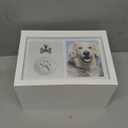 Pet Urns for Dogs - Dog Urns for Ashes, Suitable for All Pets - Includes Paw Print Kit, Picture Frame and Photo Book for a Lasting Tribute and Cherish Precious Memories (White)