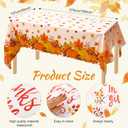 Remerry 20 Pcs Fall Leaf Tablecloths Plastic Table Cover Thanksgiving Table Cover Rectangular 54 x 108 Inch Turkey Pumpkin Leaf Tablecloths Autumn for Harvest Festival Party