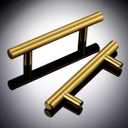 CZC HOME 6 Pack 5 Inch Cabinet Pulls Stainless Steel Drawer Handles, 3" Hole Center Drawer Pulls for Kitchen Dresser Cupboard with 2 Sizes Screws Brushed Brass