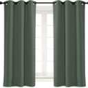 NICETOWN Dark Mallard Blackout Kitchen Drape for Nursery Home Fashion Thermal Insulated Blackout Room Darkening Curtain/Drapery with Ring Top (Single Panel, 42 by 63 inches)