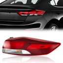 TODO Right Outer Tail Light with Side Marker Compatible with 2017-2018 Hyundai Elantra US Built, Passenger Side Exterior Rear Lamp Replacement OE 92402-F3000