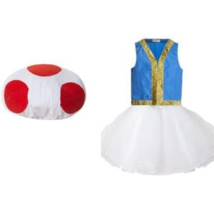 Ruikajia Adorable Mushroom costume Toad Female Version Costume 8T