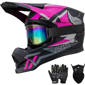 Adult Dirt Bike Helmet DOT Approved, Full Face Off Road Motorcycle Helmet, Medium