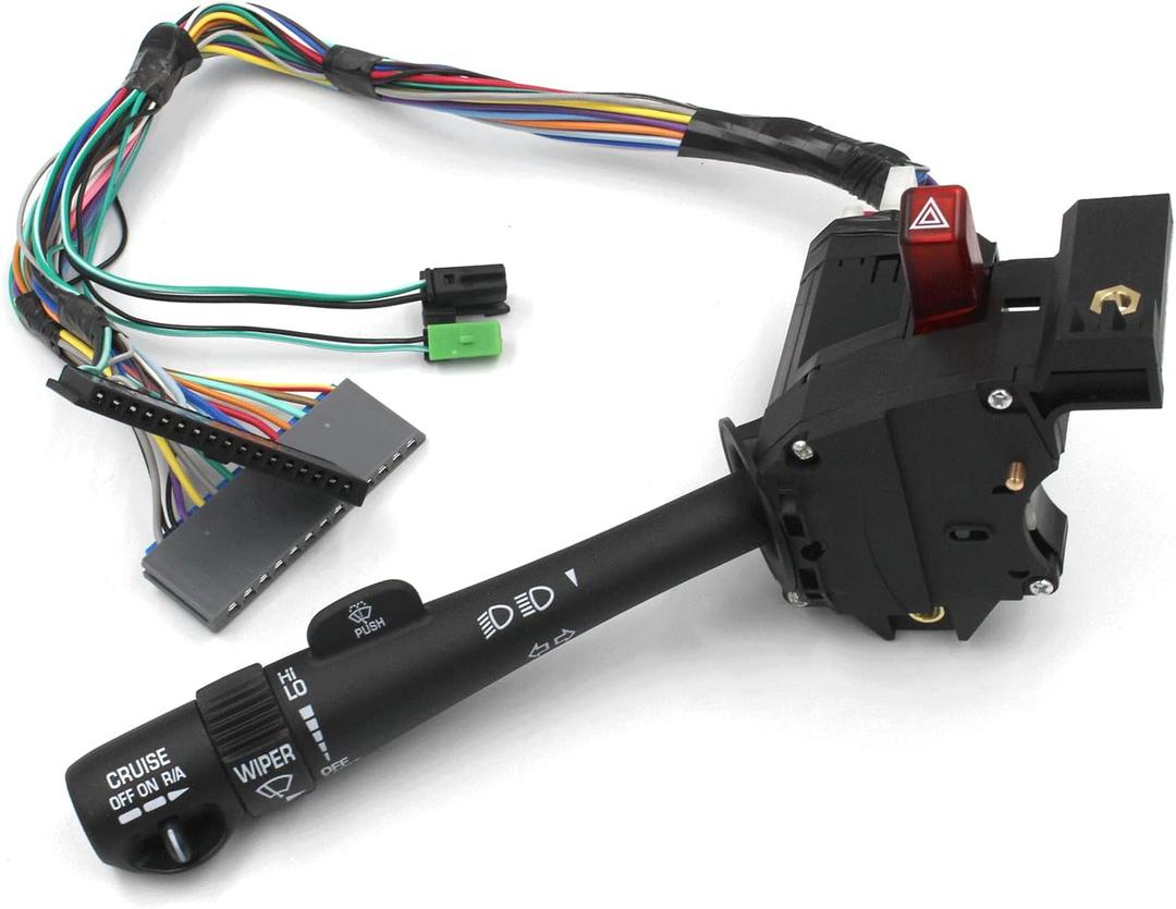 Multifunction Turn Signal Switch Compatible with 1999-2002 Chevy Silverado Suburban Tahoe Avalanche & GMC Sierra Yukon Combination Wiper Arm Lever Replaces # 26100839 3441937