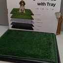 Petcozife Dog Grass Pad with Tray, 16"x20" Grass Pad for Dogs Potty with 2pcs Artificial Grass, Indoor Dog Litter Box for Balcony Apartment, Realistic, Washable, Less Odor