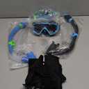 Aegend Snorkeling Gear for Adults Youth Kids, Snorkel Mask with Top Dry Valve - Panoramic View Anti-Leak and Anti-Fog with Mesh Bag for Snorkeling, Scuba Diving, Freediving & Swimming (Black & Blue)