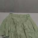 OQQ Women 1 Piece Skirts 2 in 1 Flowy Basic Versatile Stretchy Flared Casual Mini Skirts Black Pea Green.XXL