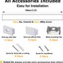 hunhun 10-Pack 3.3ft/1Meter Plus-Size U Shape LED Aluminum Channel System with Milky Cover, End Caps and Mounting Clips, Aluminum Profile for LED Strip Light, Special for Philips Hue Strip