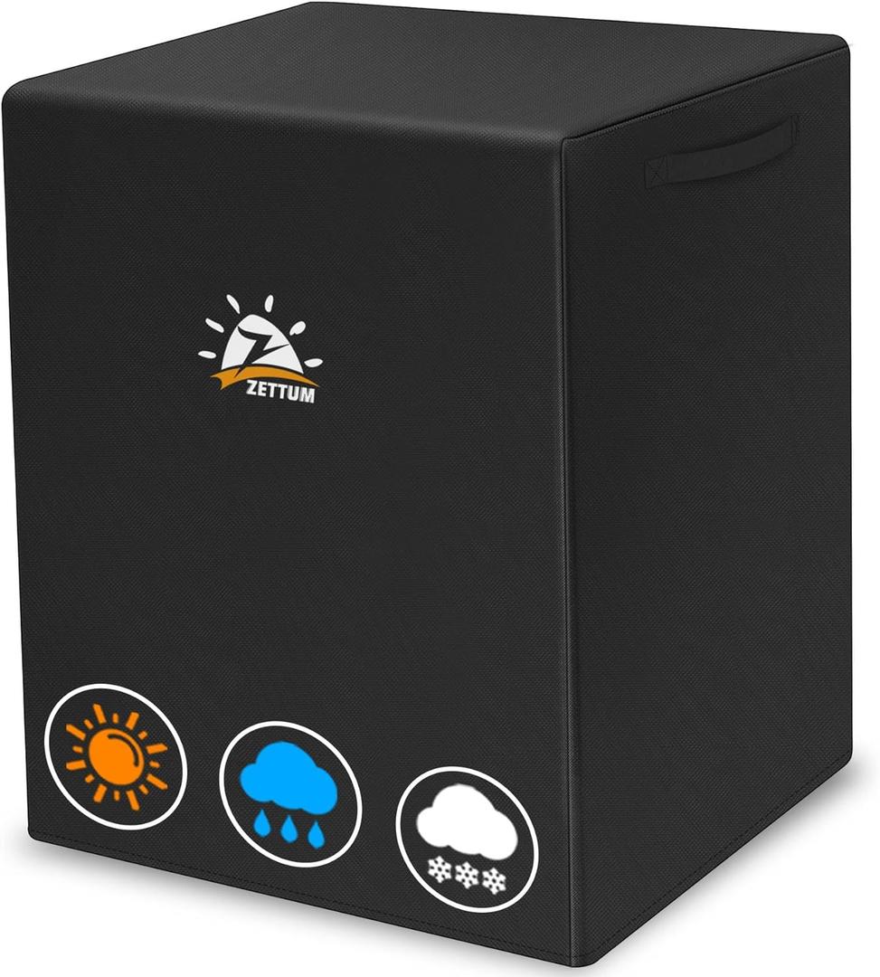 Zettum Air Conditioner Cover for Outside Units 36 Inch - 600D Air Conditioning AC Covers Waterproof, Outdoor Winter Cover for Central AC Condenser, Swamp Cooler, Pool Heater, Heat Pump, HVAC and More