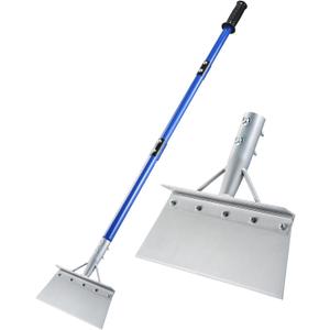 Heavy Duty Snow Shovel with 52" Adjustable Handle - Multifunctional Ice Scraper & Garden Tool, Steel Blade for Snow Removal, Driveway & Sidewalk Cleaning - Ergonomic Design (All Seasons)