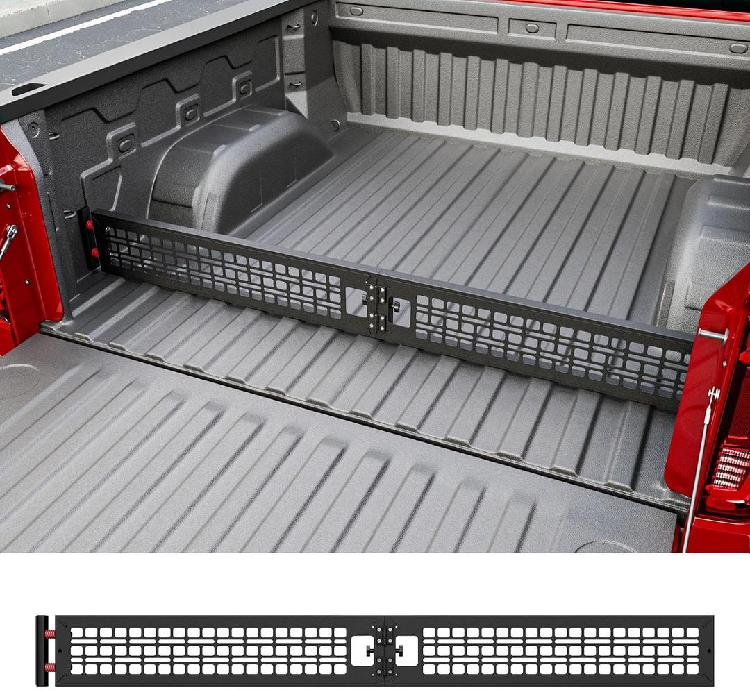 SZYANG Truck Bed Divider Compatible with 2019-2026 Chevy Silverado GMC Sierra Cargo Manager Molle Panel Truck Bed Organizer Replacement for 2019-2026 Chevy Silverado Accessories