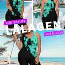 LALAGEN Womens 2026 Plus Size Tankini Swimsuits Rash Guard Capris Athletic Two Piece Swimwear Bathing Suits for Women  (L)
