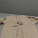 GORGLITTER Women's White Cropped Cardigan Tie Front Cardigan Cable Knit Sweater, Size S