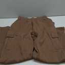 QINSEN Baggy Medium Waist Elastic Sweatpants for Womens Casual Long Fleece Cargo Pants with Pockets (Chestnut, Medium)