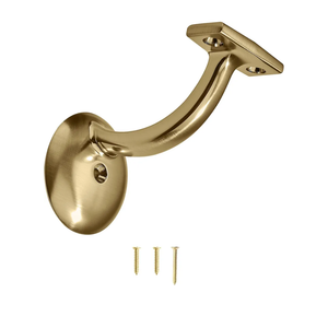 khtumeware 2 Pack Champagne Bronze Hand Rail Bracket Heavy Duty Hardware for Stairways, Home or Office Vintage Stair Support Handrail Brackets