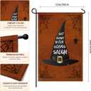 2 x Halloween Decorations Outdoor - Feminist Witch Hat Halloween Garden Flag | Halloween Decor Party Favors Supplies Double Sided Backdrop Banner | Halloween Accessories Outdoor Outside Decor for Garden Yard Porch Patio Lawn