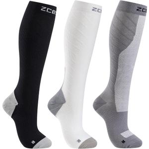 Men & Women's Compression Socks 20-30mmHg 3 Pairs for Nurses,Pregnancy,Travel,Running,Athletic,Cycling