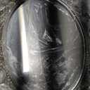 SIMON'S SHOP Vintage Wall Mirror in White with Gold Accents, Antique Oval Framed Mirror Scroll Design for Entryways Living Room Bedroom, 18 x 24 Inch, Silver