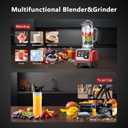 1800W Blender for Smoothies, Countertop Blenders for Kitchen with 70 Oz BPA-Free Pitcher and 20 oz To-Go Cup, 28000 RPM High-Speed Motor Blender for Ice Crushing, Frozen Drinks, Milkshakes (Red)