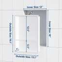 Qeke Stainless Steel Shower Niche 12" X 18", No Tile Needed Wall Niche Double Shelves, Recessed Shower Shelf for Bathroom Storage, Matte White