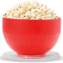 W&P Microwave Silicone Personal Popcorn Popper Maker | Red | Collapsible Bowl w/Built In Measuring Cup, BPA Free, Eco-Friendly, Waste Free, 4 Cups of Popped Popcorn
