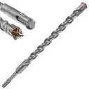 Wensilon Concrete Drill Bit 1pcs 3/4" X 10"-8" Cross-Type Double Thread Carbide Material Suitable for Concrete, Brick, Cement Walls, Stone