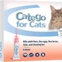 Catego for Cats Flea and Tick Treatment & Prevention (Over 1.5 lbs) 6-Month Supply