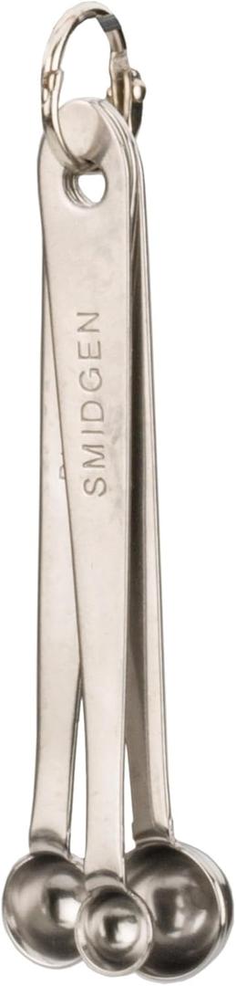 RSVP International Endurance Kitchen Collection Measuring Tools, Dishwasher Safe, Smidgen, 3 Piece, Stainless Steel