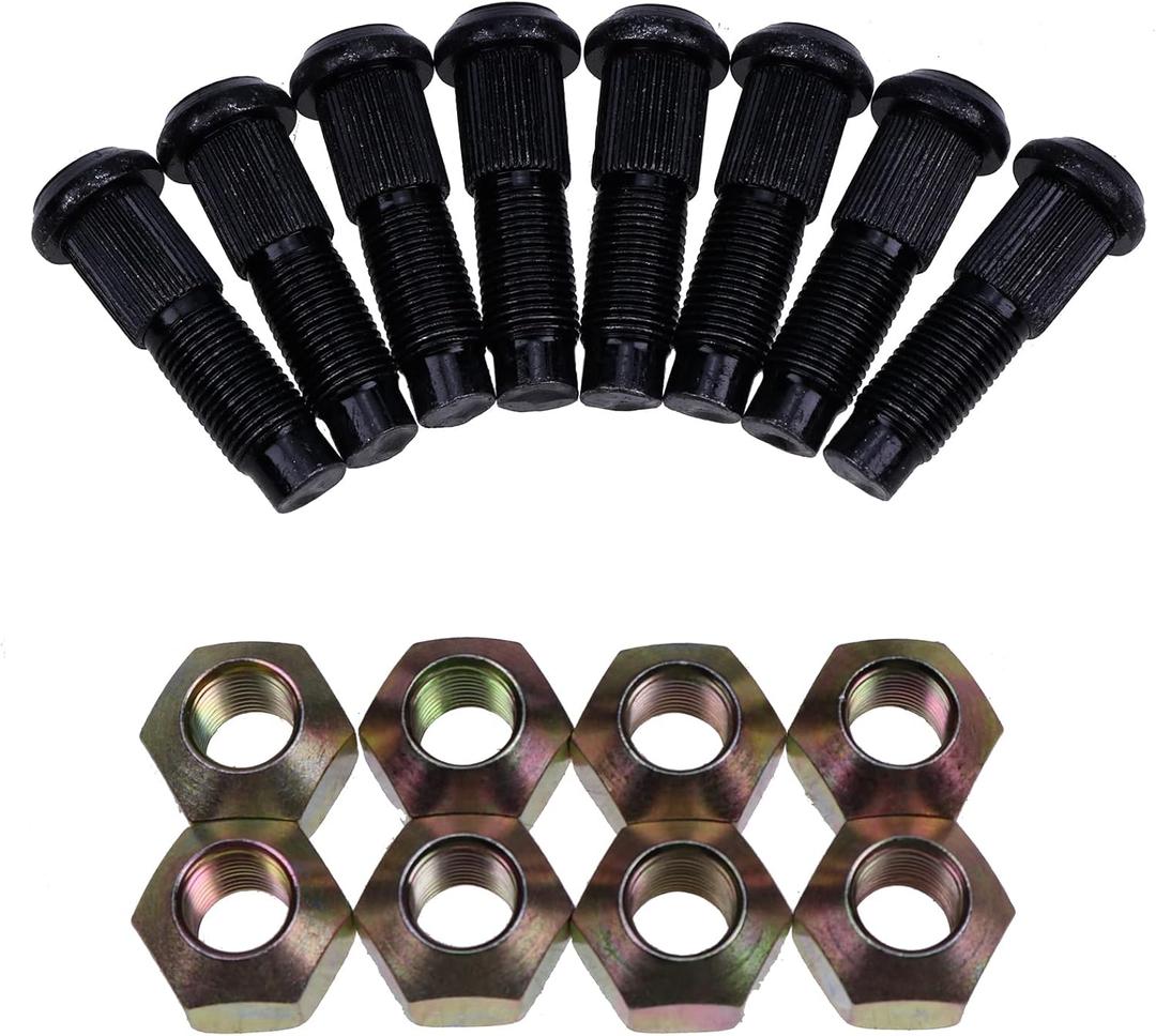 Solarhome New 8X Rim Lug Wheel Nut 6564669 & 8X Rim Stud Wheel Bolt 6709170 Set fits Bobcat 751 753 763 773 863 873 883 863 S150 S160 S175 S185