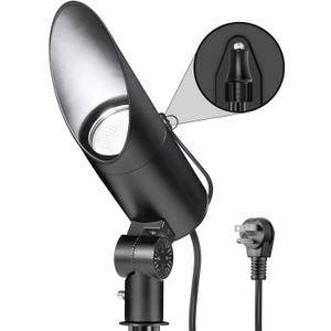 SUNVIE 20W Dusk to Dawn Spot Lights Outdoor Weatherproof 5000K LED Flag Pole Light 120V Plug in Landscape Spotlight with Photocell Sensor Ultra Bright Bullet Flag Light for Yard Garden Tree Statue