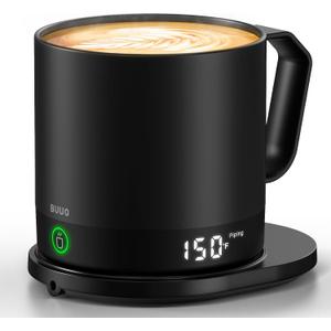 Heated Coffee Mug 14oz, Rechargeable Temperature Control Mug with Lid