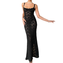 Chezvogue Sheer Lace Maxi Dress Mesh See Through Long Dress Beach Party Dresses Size L