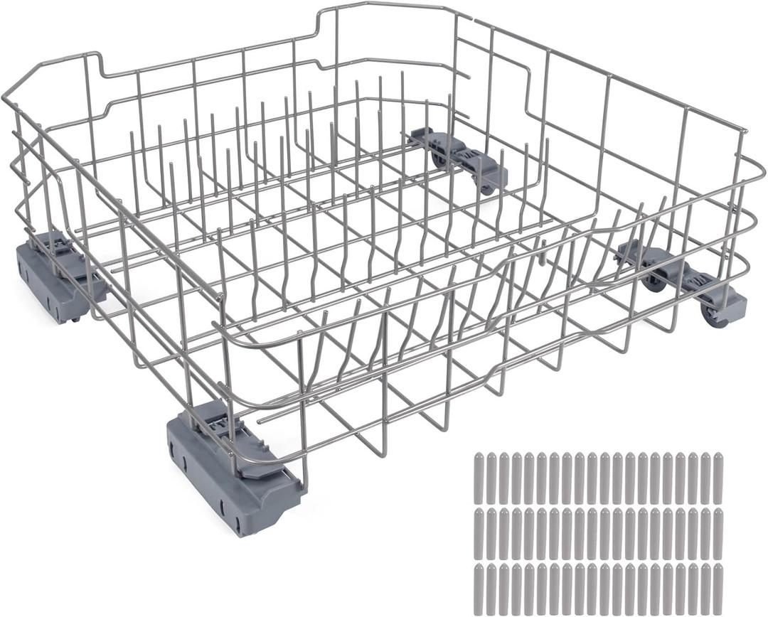 WD28X26099 WD28X34744 Dishwasher Lower Rack Compatible with GE Dishwashers - Replaces WD28X24396,WD28X22659,WD28X28918. Fits Models GDF510PSR3SS, GDF510PSM0SS, GDF510PSMOSS, GDF535PSR0SS, GDF510PSR6SS