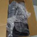 Calming Medium Dog Bed for Couch, 35 x 31 inch Removable Couch Cover for Dogs Washable, Non-Slip Fluffy Plush Dog Sofa Mat for Furniture Protector - Dark Grey