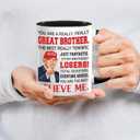 Brother Gifts From Sister - Fathers Day, Birthday, Christmas Gift Ideas - Brother Ceramic Mug 11Oz