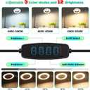 10X Magnifying Glass with Light, Clip on Mganifier with Light, 48 LED Desk Magnifying Glass wtih Clamp, 3 Modes Dimmable Magnifying LED Lamps for Bed Work Crafts DIY Repair